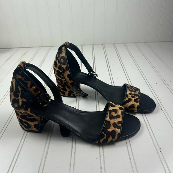 Michael Kors Leopard Print Lena Flex Mid Sandals Block Heels Women’s Size 9.5M - Picture 2 of 11